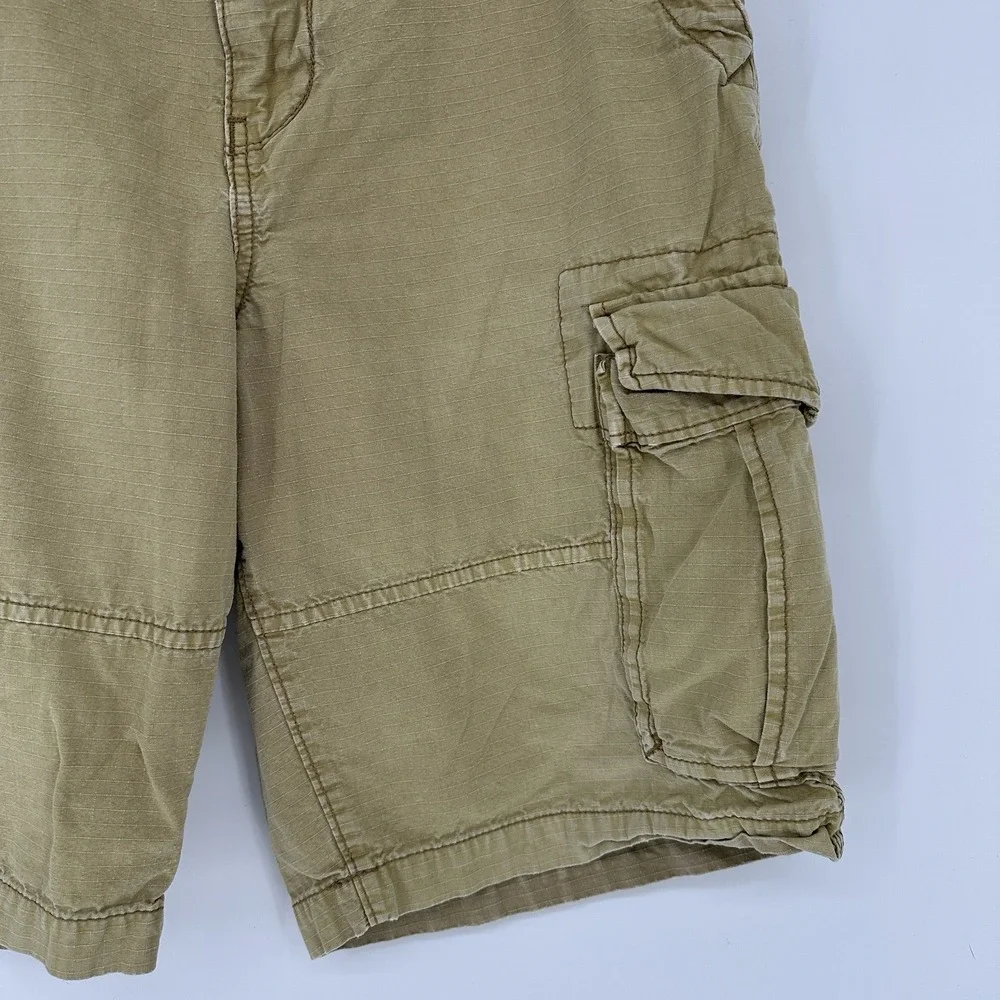 American Eagle Outfitters cotton cargo shorts multi pocket utility baggy Y2K 34